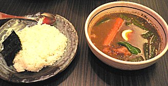 納豆とオクラのスープカレー